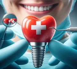 ایمپلنت سوئیسی درجه1 + روکش زیرکونیا